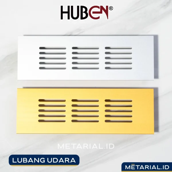 Huben Lubang Udara Aluminium LUA-50 Kitchen Set - Cabinet Air Vent - Ventilasi Hawa Lemari 5x15 Cm